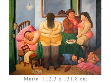 オイルアート Painting - ボテロ マルタ 44x52インチ USD178