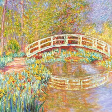 割引されたアートはすぐに発送できます Painting - モネの庭の橋 クロード・モネ 24x25インチ USD120