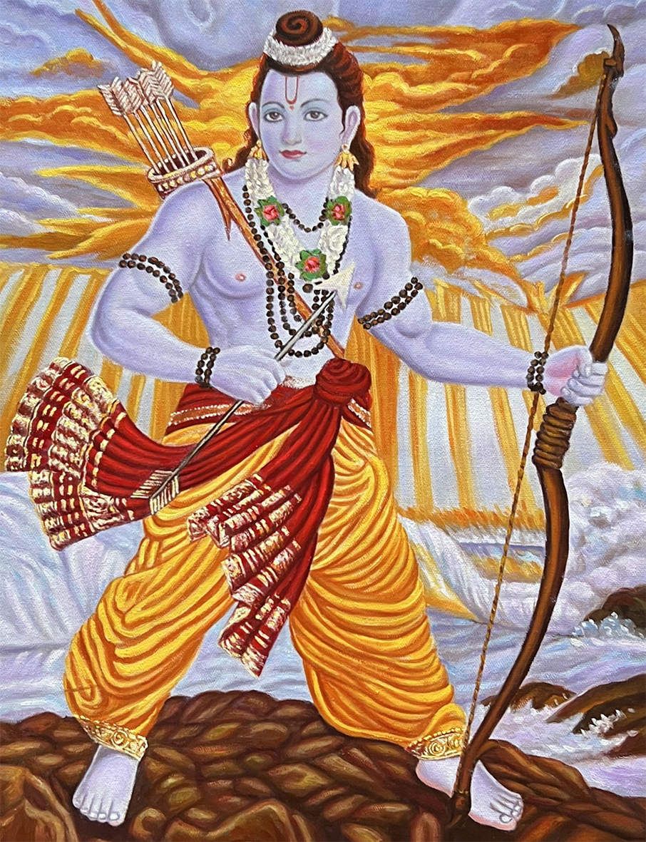 Lord Rama Indian 16x21インチ USD78油絵